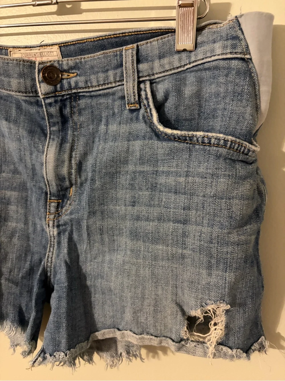 Hatch maternity current/elliot Denim Cutoff Shorts - Light Blue 28